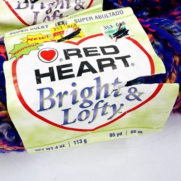 Red Heart Bright and Lofty Yarn Boucle Bulky Total GRAPE CRUSH Purple - Picture 2 of 8
